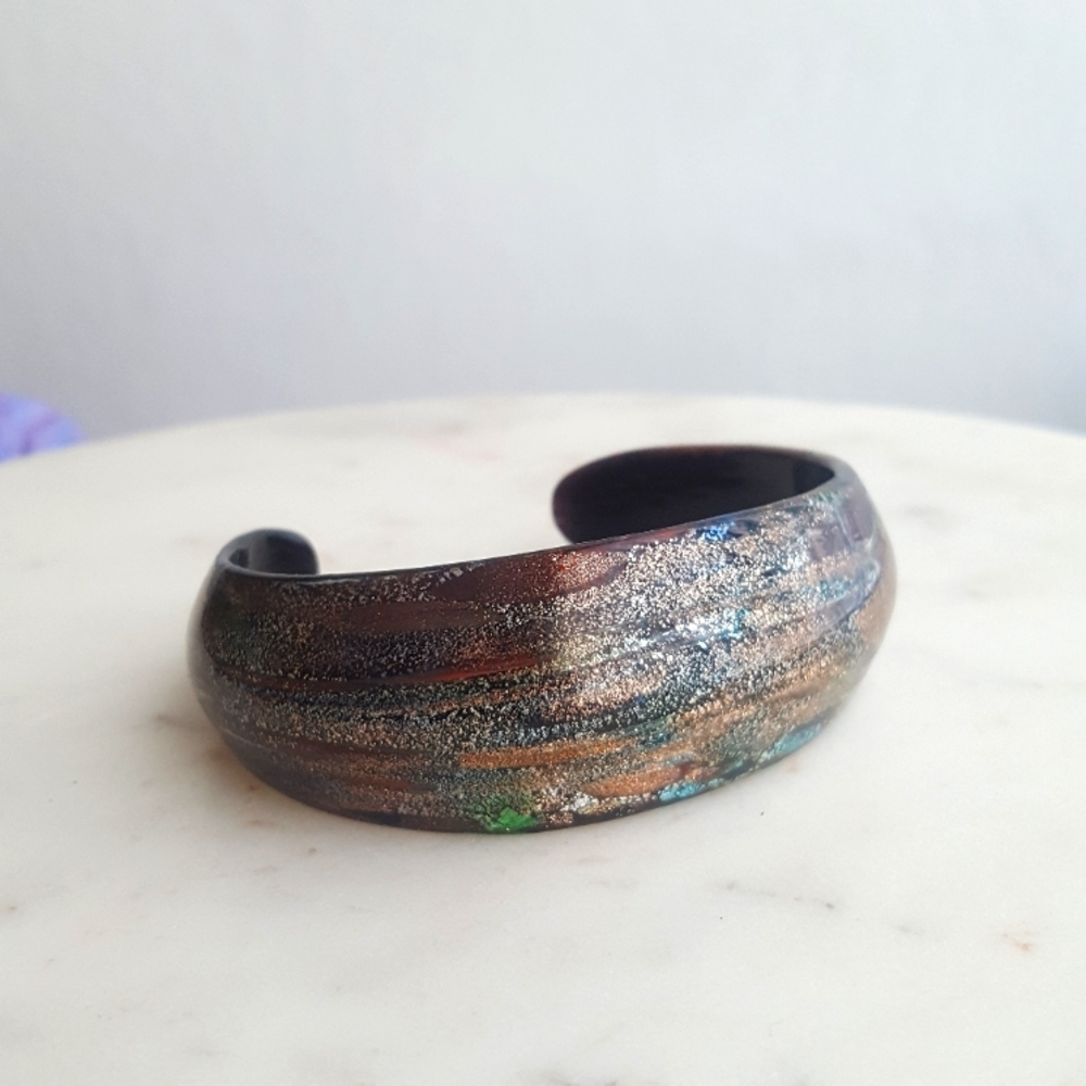 🌙Dichroic Glass Cuff Bracelet